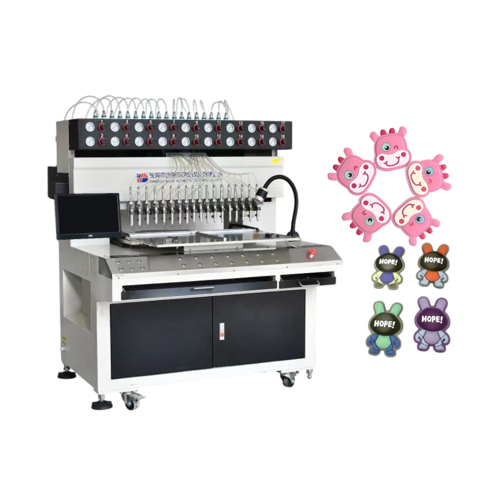Small emoji soft pvc keyring filling machine